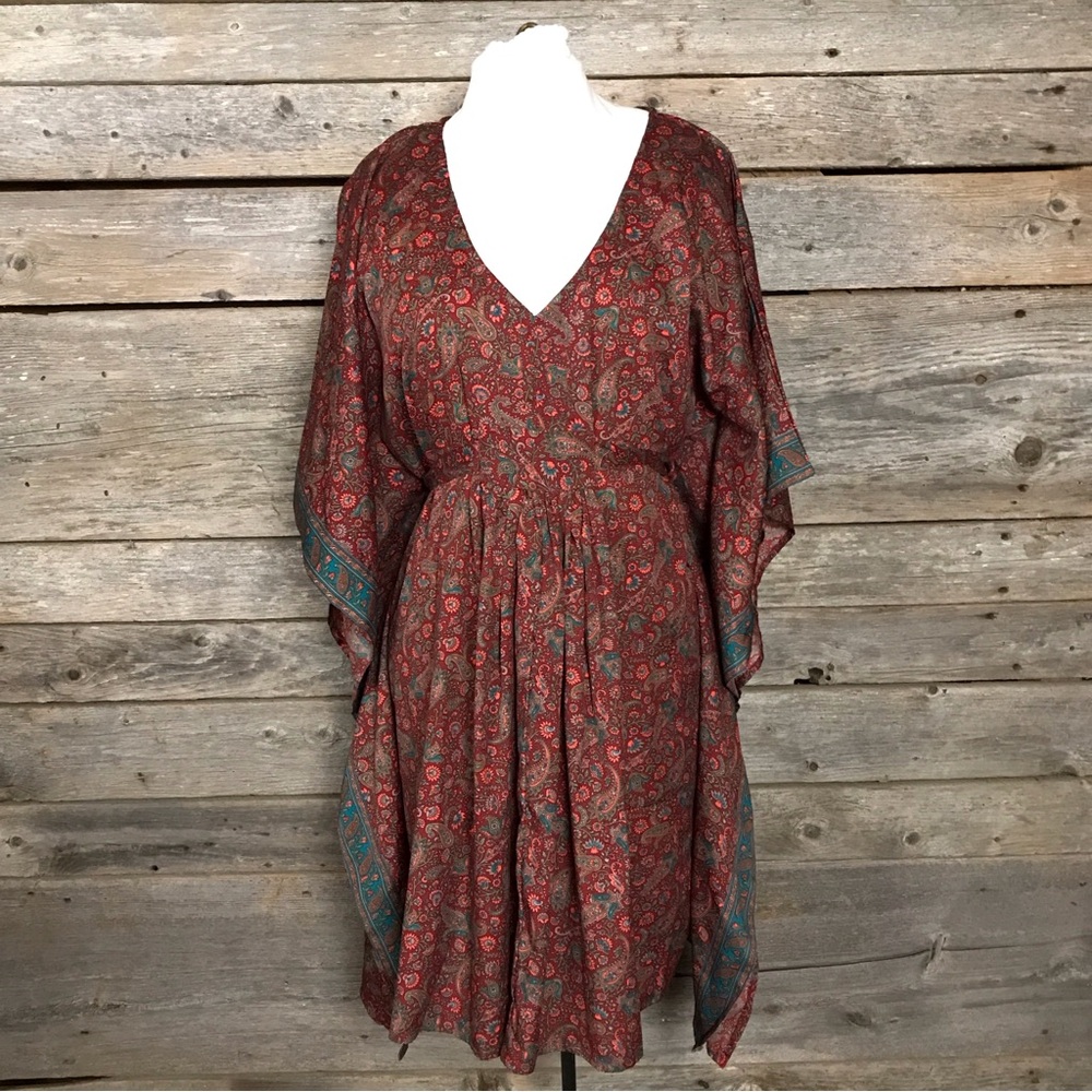 Alchemy Mumu Style Bohemian Scarf Top or Mini Dress, M/L
